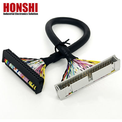 UL20276 Certyfikat 40P Shielded Ribbon Cable PLC Connection IDC to Box Head Flat Cable