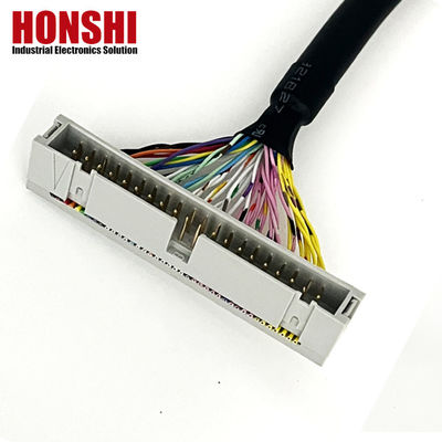 UL20276 Certyfikat 40P Shielded Ribbon Cable PLC Connection IDC to Box Head Flat Cable