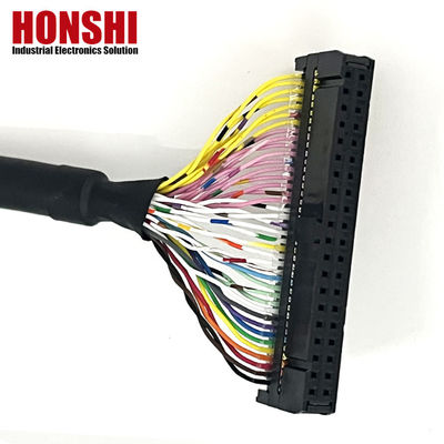 UL20276 Certyfikat 40P Shielded Ribbon Cable PLC Connection IDC to Box Head Flat Cable