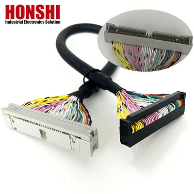UL20276 Certyfikat 40P Shielded Ribbon Cable PLC Connection IDC to Box Head Flat Cable