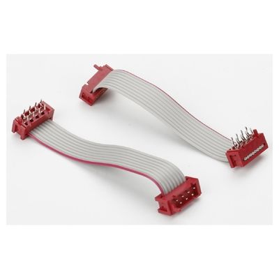 PVC Polyester 28AWG Kabel płaski 1,27mm Mikrołączacz 8-pin IDC Kabel