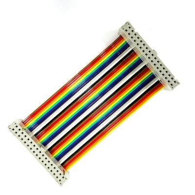 D Sub 9 Pin Flat Electrical Cable 28AWG Straight Serial RS232 Ribbon Cable