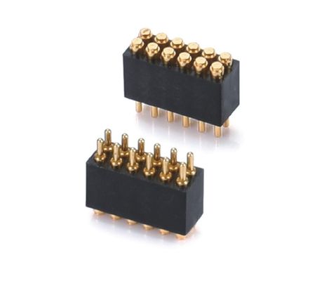 1.27mm H3.8mm Pogo Pin Connector Brass C6801 Material 12 Pin Connector z precyzją
