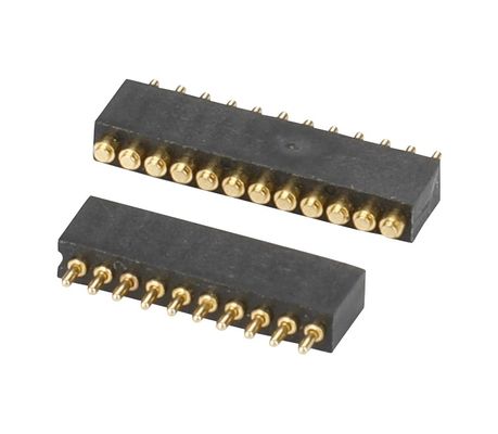 1.27mm H3.8mm Pogo Pin Connector Brass C6801 Material 12 Pin Connector z precyzją