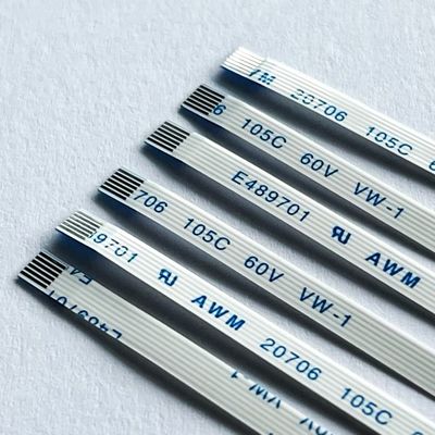 6 pin FFC kablów płaskich Custom Awm 20706 105c 60v Vw-1 0,5 mm Pitch FFC FPC Kablów