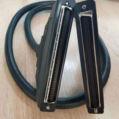 HPDB 100 Pin MDR Connector SCSI Cable Assembly Czarny drut z materiałem kontaktowym z mosiądzu