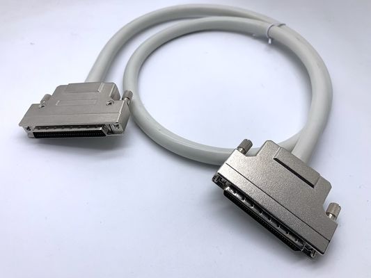 HPDB 100 Pin MDR Connector SCSI Cable Assembly Czarny drut z materiałem kontaktowym z mosiądzu