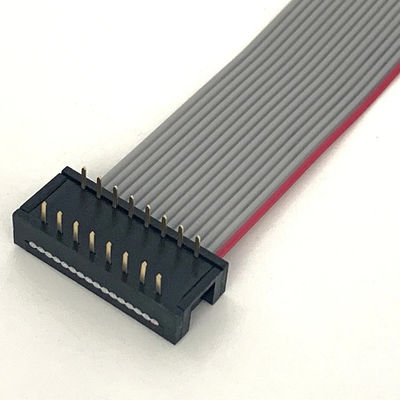 DIP Plug Grey Flat Cable Assembly 16 Pin Ribbon Cable UL2651 28awg 2,54mm Pitch