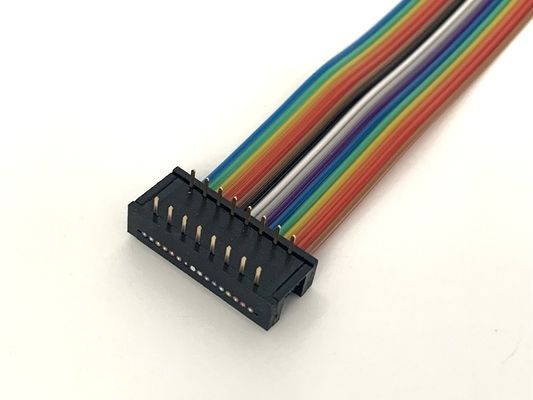 DIP Plug Grey Flat Cable Assembly 16 Pin Ribbon Cable UL2651 28awg 2,54mm Pitch