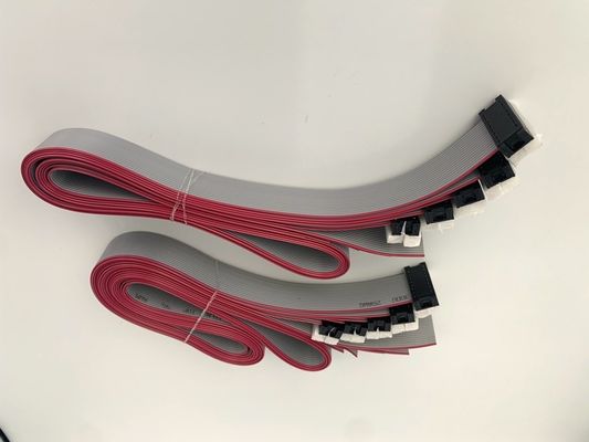 DIP Plug Grey Flat Cable Assembly 16 Pin Ribbon Cable UL2651 28awg 2,54mm Pitch