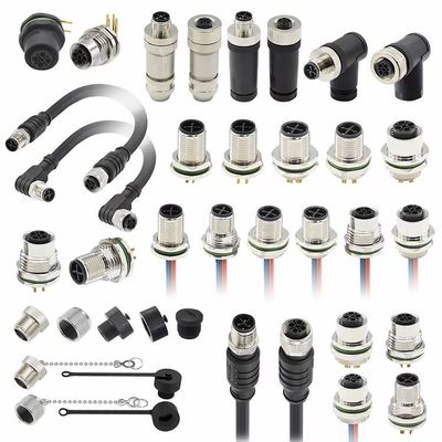 Wodotwórcze IP67 łączniki drutu okrągłego typu DIN Wtyczka męska 2 3 4 5 6 8 10 12 pin