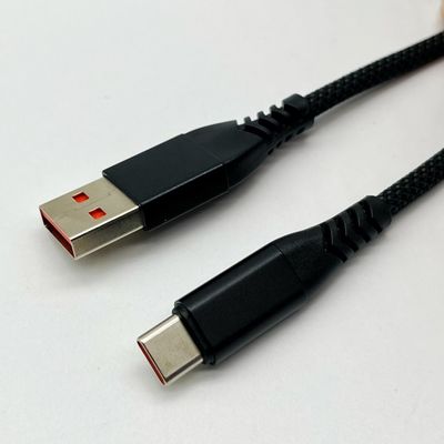 1m Czarny ukształtowany kabel USB UL2725 28Awg do szybkiej synchronizacji danych i ładowania