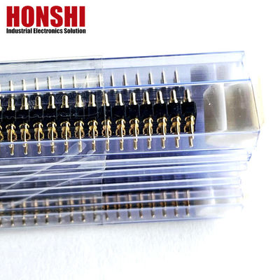 Kobieta Pogo Pin Connector 6P Złote pokryte H2.5 Dip Typ Kontakt mosiężny dla PCB wysokiego prądu