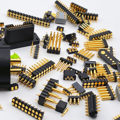 Kobieta Pogo Pin Connector 6P Złote pokryte H2.5 Dip Typ Kontakt mosiężny dla PCB wysokiego prądu