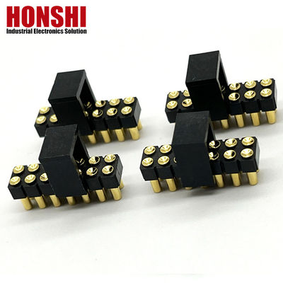 2.54mm High Current Pogo Pin Connector Kobieta 2x7P Złote pokrycie H2.5 SMT Typ dla PCB