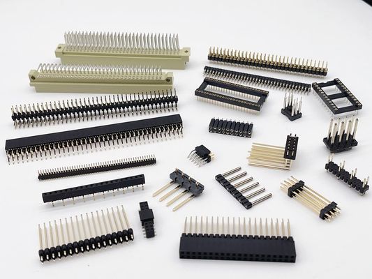 2.54mm Dwukrotny wiersz PCB H3.0mm 7.4mm Prosta mosiądz obrobiony okrągły kobiecy złącze nagłówkowe