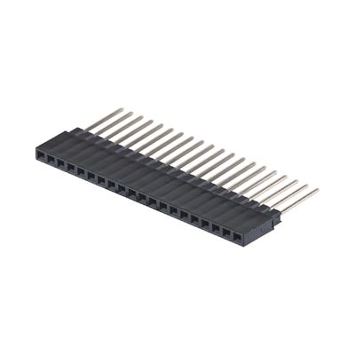 Pojedynczy wiersz 180 stopni 40P Kobieta łącznik głowicy 2.54mm Pitch 8.5mm Wysokość plastikowa