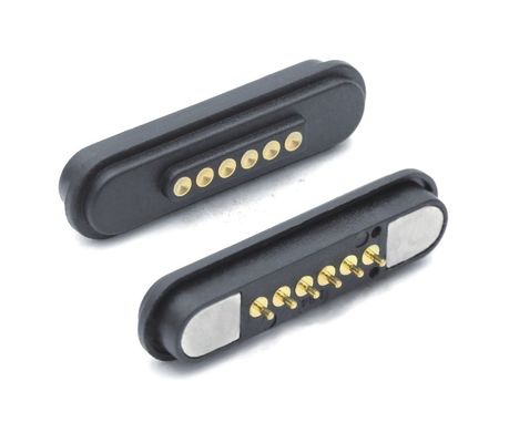 DC12V Magnetyczny Pogo Pin wodoodporny pod kątem prawym z podkładką wiosenną