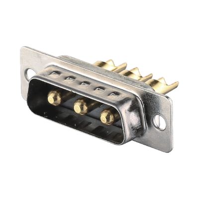 2 - 64 Pin Power D Sub Male Connector 3W3 Czarny / Niebieski Typ Lutownicy