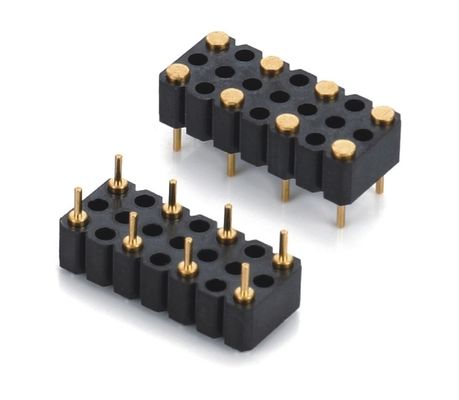 Niestandardowy 5,08 mm Pogo Pin Connector Mężczyzna 8 Pin 4,0 mm Trzy rzędy wiosną