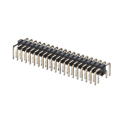 1.27mm Pitch Right Angle Board To Board Connector 2 - 50 Pin Brass Pin Header