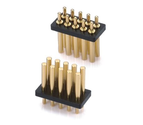 Niestandardowy 2,54mm Pitch Spring Loaded Pogo Pin Connector Dip Type Female Header 10 Pin