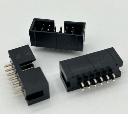 2.54mm Prostowy łącznik nagłówka pudełka 12 pin IDC łącznik nagłówka pudełka 2x6p