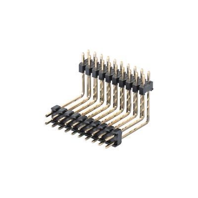 2.0mm Pitch H2.0mm Single Row Pin Header Connector 1 - 40 Pin Right Angle Dip