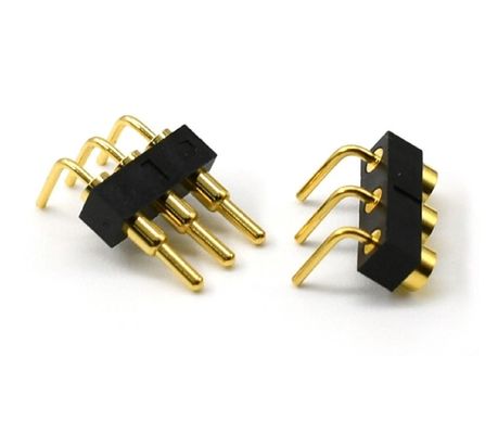 3.0mm rozstaw 3pin Złote SMT Typ Automotive Brass Pogo Pin Connector for pcb
