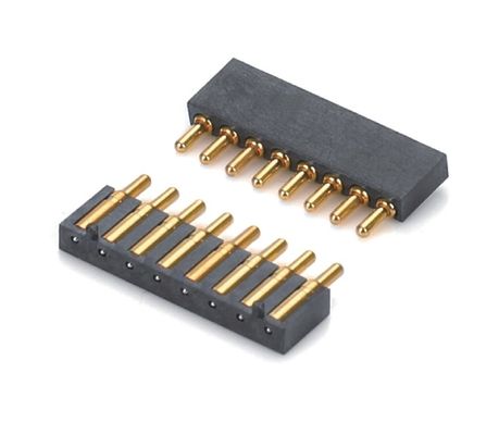2.5mm Pitch Brass C6801 3 Pin SMT Typ Męski nagłówek Pogo Pin Connector czarny plastik