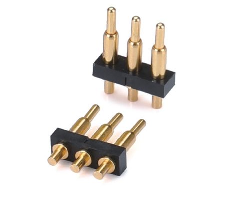 Pojedynczy wiersz 3pin 1,5 mm Typ Dip Złote Płaty mosiądzowe Pogo pin Connector 2,54mm pitch