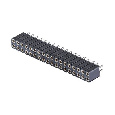 Złącze PCB Zbudowany kobiecy nagłówek 2,54 mm H7,0 mm Ręczny kąt Podwójny rząd 2-80pin