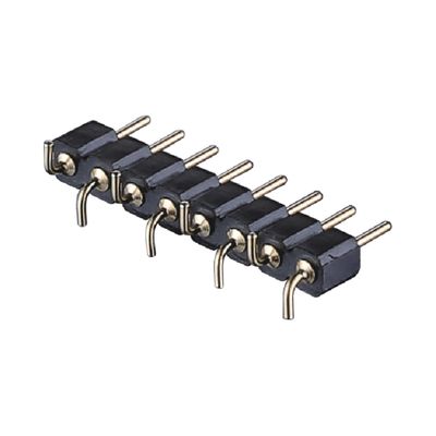 Złote pokryte maszynowane nagłówki pinów 2,54 mm SMT SMD podwójny rząd PCB pod kątem prawym