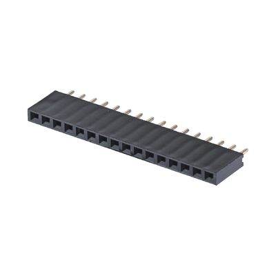 Kobieta łącznik nagłówkowy 1 * 40 PA6T Czarny łącznik prawego kąta 2,54 mm Pitch H8,5 mm
