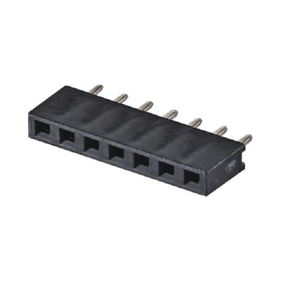 Kobieta łącznik nagłówkowy 1 * 40 PA6T Czarny łącznik prawego kąta 2,54 mm Pitch H8,5 mm