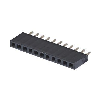 Kobieta łącznik nagłówkowy 1 * 40 PA6T Czarny łącznik prawego kąta 2,54 mm Pitch H8,5 mm