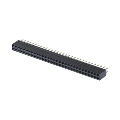 Kobieta łącznik nagłówkowy 1 * 40 PA6T Czarny łącznik prawego kąta 2,54 mm Pitch H8,5 mm