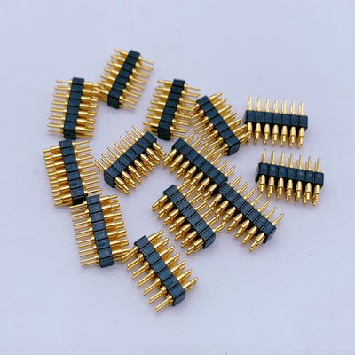 Zamówione 2,0 mm Pitch Brass Pogo Pin 2 Row 14Pin Spring Loaded Connectors Mężczyzna