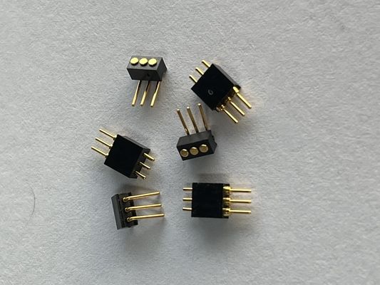 1.27mm 3pin prawy kąt typu dip miedziany wiosną załadowany magnetyczny Pogo Pin Connector