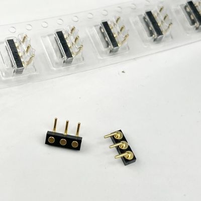 3p 2.54mm wiosną obciążony kobiecy piłkowiec magnetyczny Pogo Pin Connector