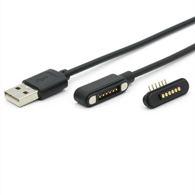 IP67 wodoodporne płytki PCB kobiece Pogo Pin Connector Kabel magnetyczny z złotym blaczem i 50mohm Max Kontakty opór
