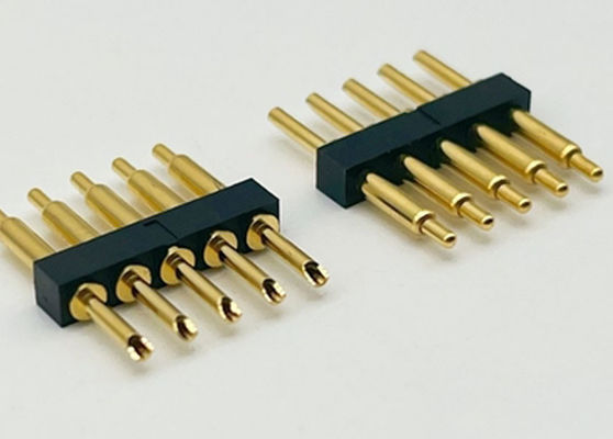 Typ lutownicy Pogo Pin Connector 2.54mm Pitch 1x5P Male Spring Loaded Pogo Pin