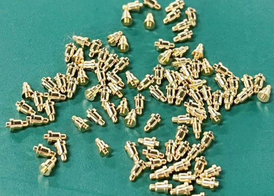 Mężczyzna wioskowy pin pokryty złotem do 3,00 mm Pogo Pin Connectors -40 °C- 105 °C zakres temperatury