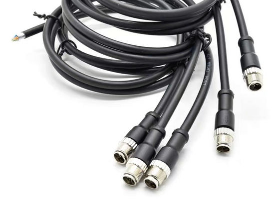 M12 8Pin X-Code Cirkulujący złącze wtyczka osłona tylny panel śruby montaż PG9 dla sygnałów monitorowania Cat6a Ethernet