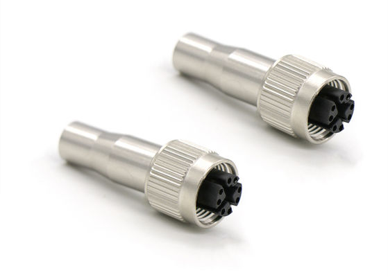 Kobieta Złącze kódowe okrągłe M12 X 8 Pin Długie gniazdo osłony dla kategorii 6a