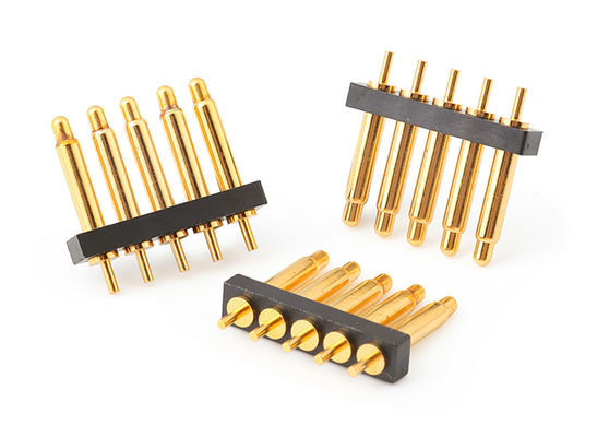 2.54mm 5pin Pogo Pin Connector Dip Type For Spring Pin Connector
