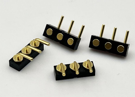 3p 2.54mm wiosną obciążony kobiecy piłkowiec magnetyczny Pogo Pin Connector