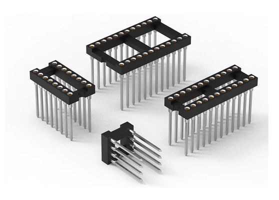 Wyróbkowane okrągłe nagłówki pinów typu SMT PCB H3.0mm 6 Pin - 64 Pin IC Socket