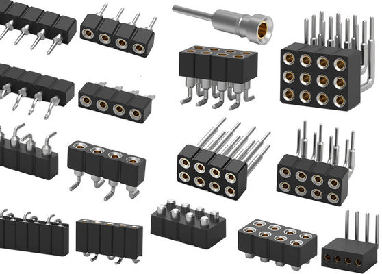 Podwójny wiersz PCB Połącznik głowicy okrągłego szpilka Głowica kobieca 1.27mm 2.0mm 2.54mm
