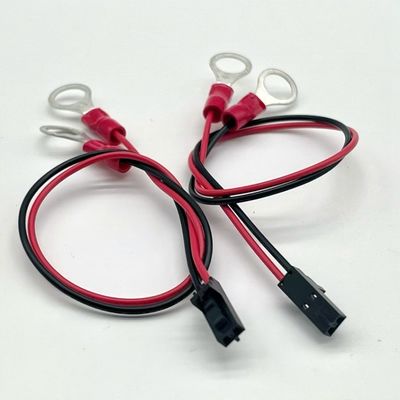 Molex 2.54mm 2P Kobieta łącznik do M4 okrągły terminal z kablem drutowym UL1007 22AWG kabel